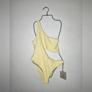 Stone Fox Swim Cypress One Piece Swimsuit - Pale Banana Pique XL